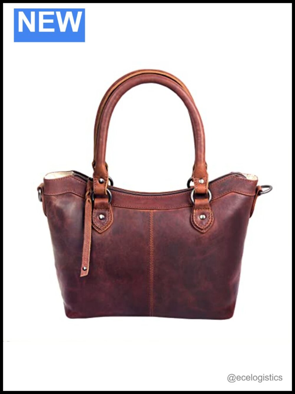 Leather Concealed Carry Satchel with Locking CCW Storage